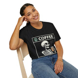 Coffee, because Murder is Wrong T-shirt (FRONT PRINT)