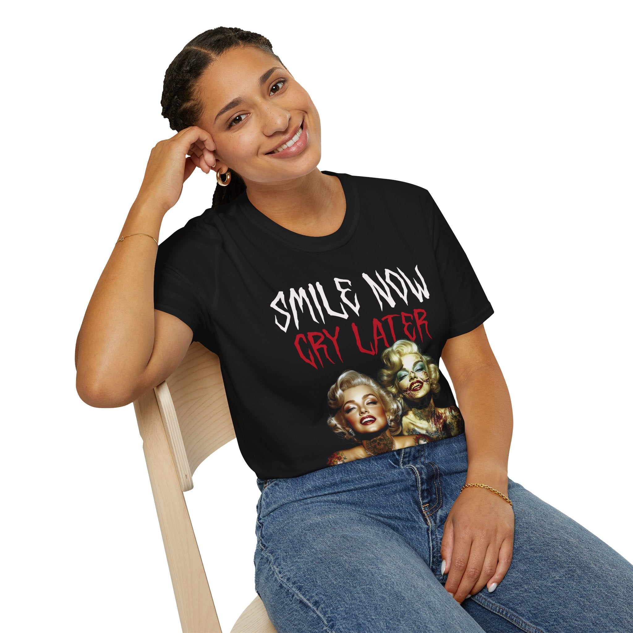 Smile Now, Cry Later - Marilyn Monroe T-shirt (FRONT PRINT)