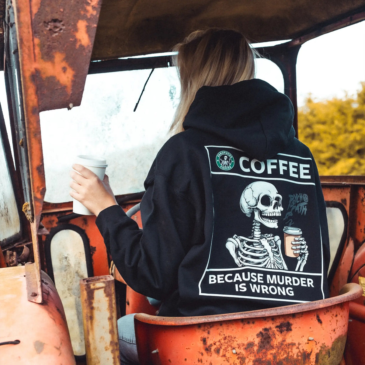 Coffee, Because Murder Is Wrong Hoodie