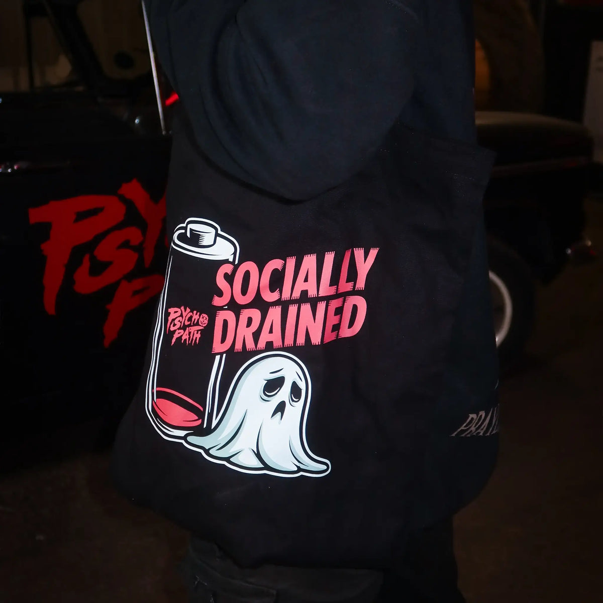 Socially Drained Tote Bag